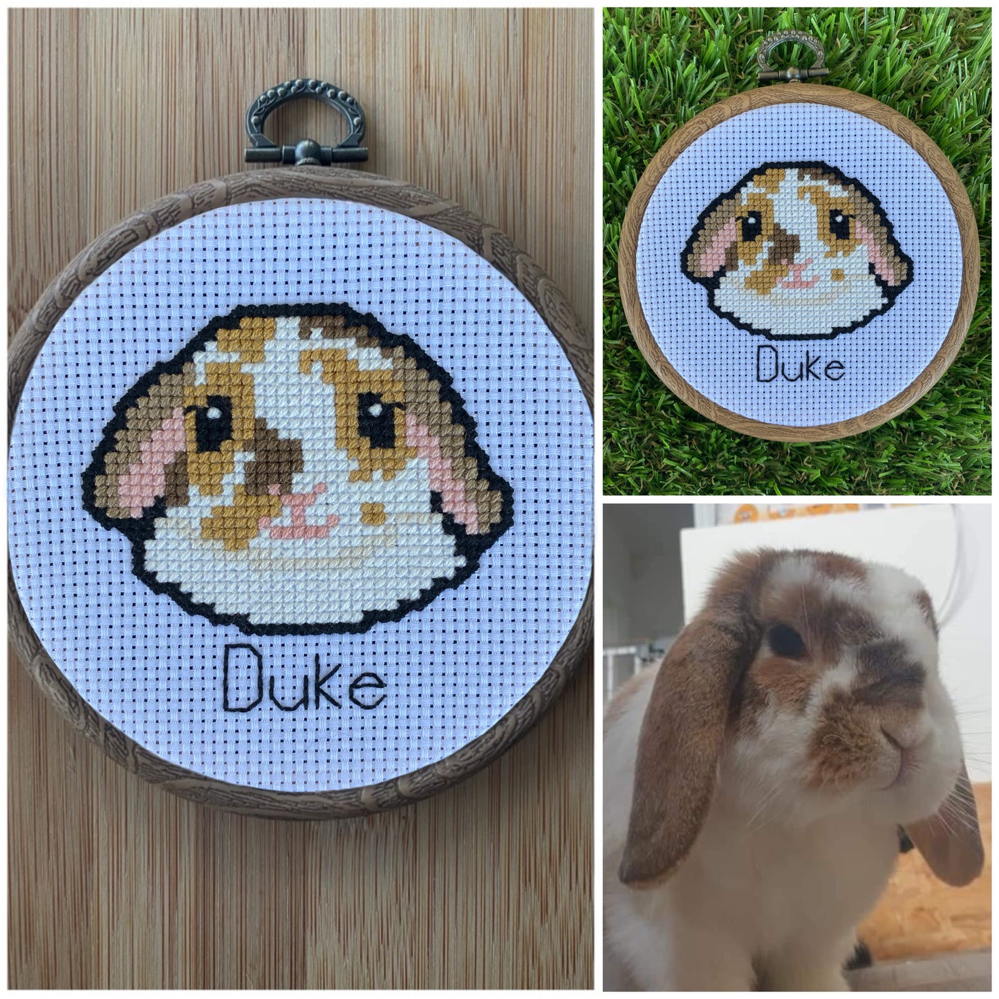 Customised Rabbit Cross Stitch