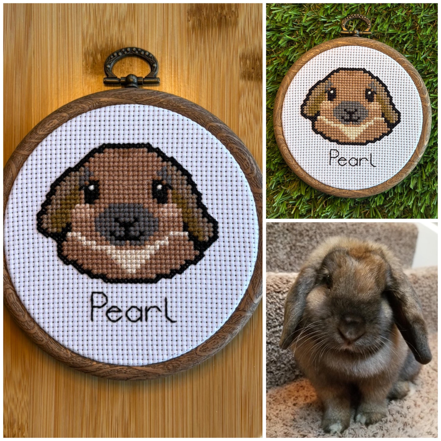 Customised Rabbit Cross Stitch