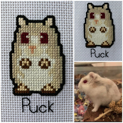 Customised Hamster Cross Stitch