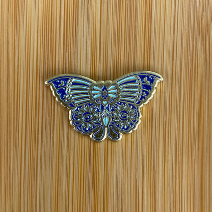 Blue Sun Eyes Moth Needle Minder