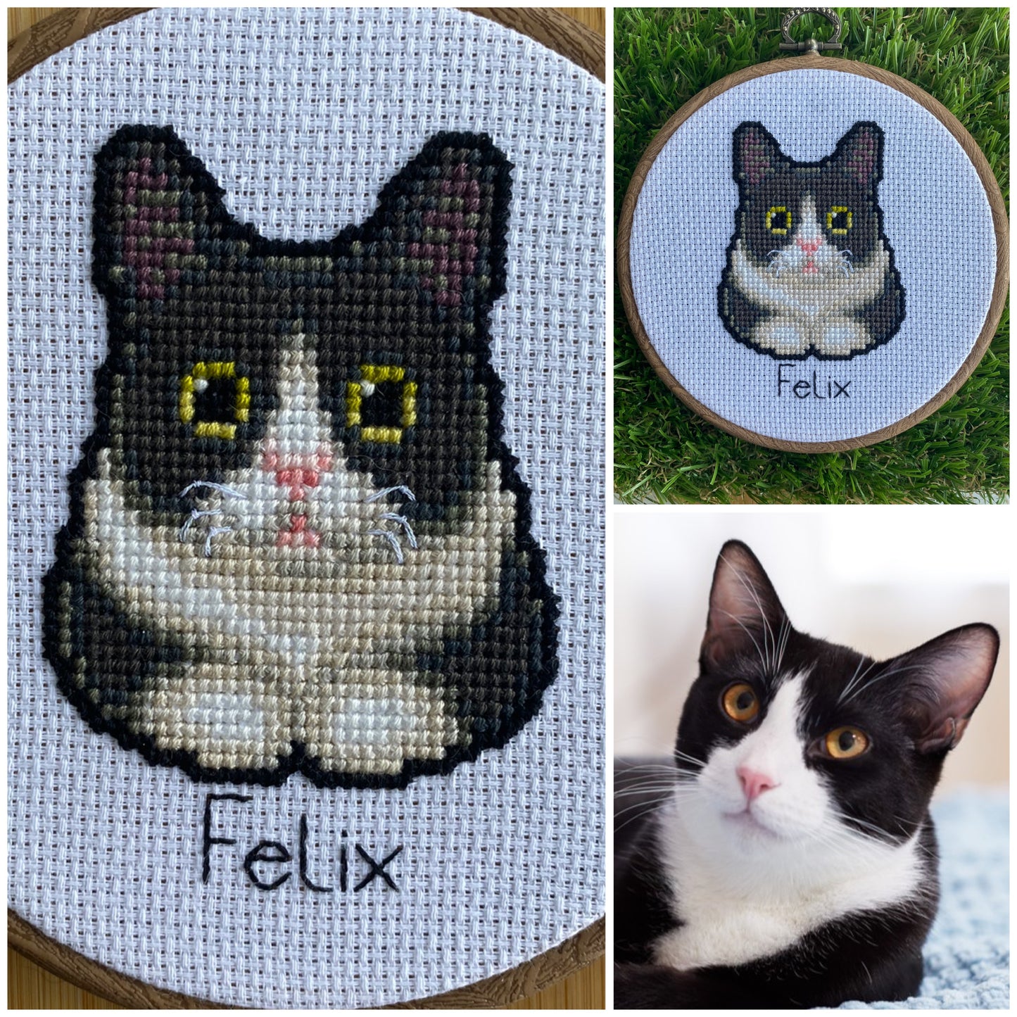 Customised Large Cat Cross Stitch