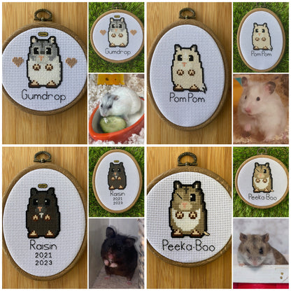 Customised Hamster Cross Stitch