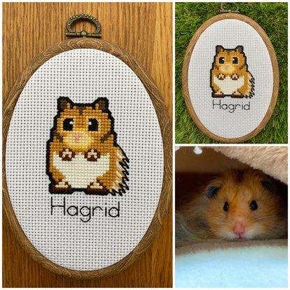 Customised Hamster Cross Stitch