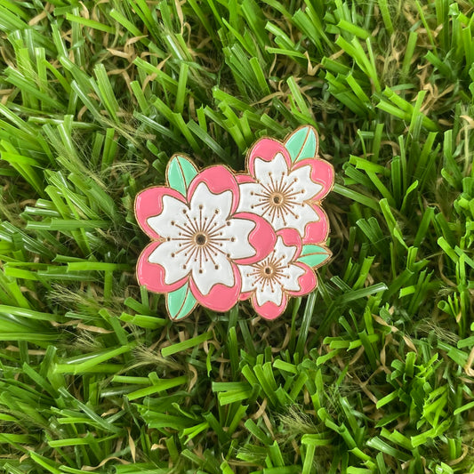 Pink & White Cherryblossom Needle Minder