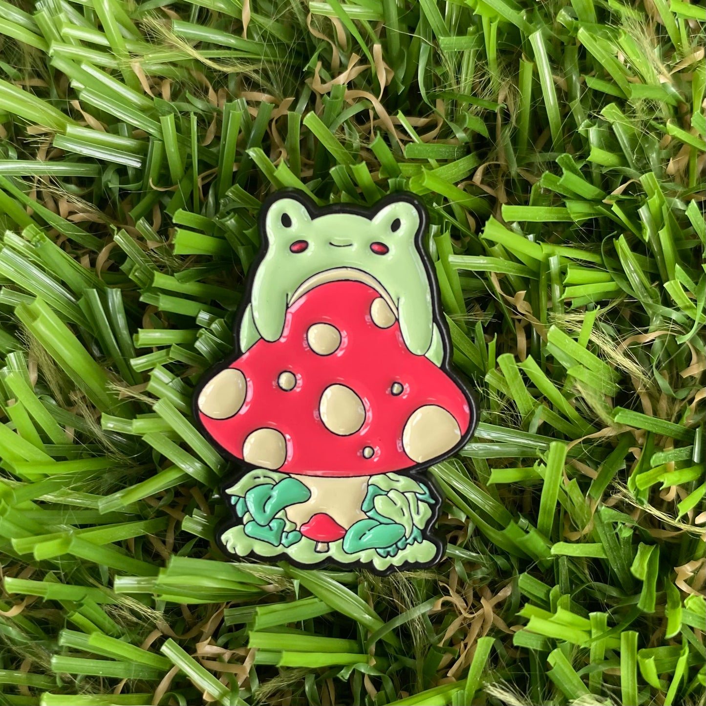 Toadstool Frog Needle Minder