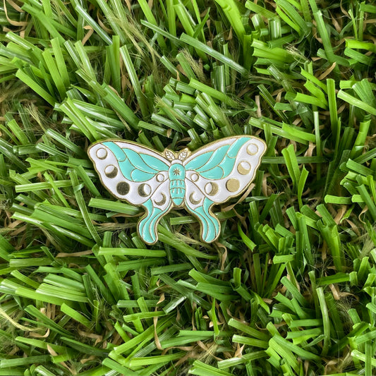 Turquoise Moon Moth Needle Minder