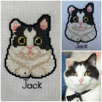 Customised Large Cat Cross Stitch