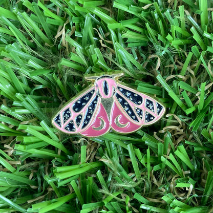 Pink Moon Moth Needle Minder