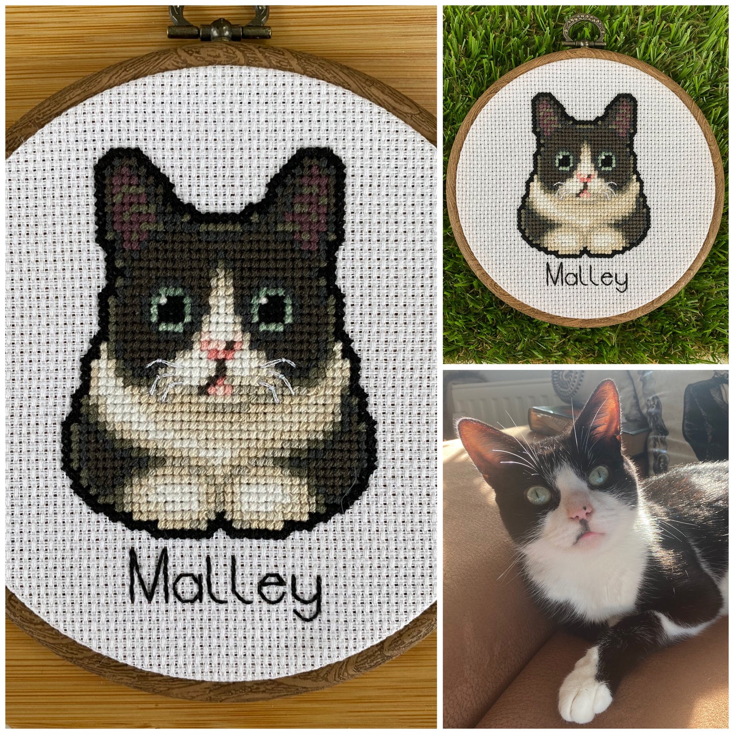 Customised Large Cat Cross Stitch