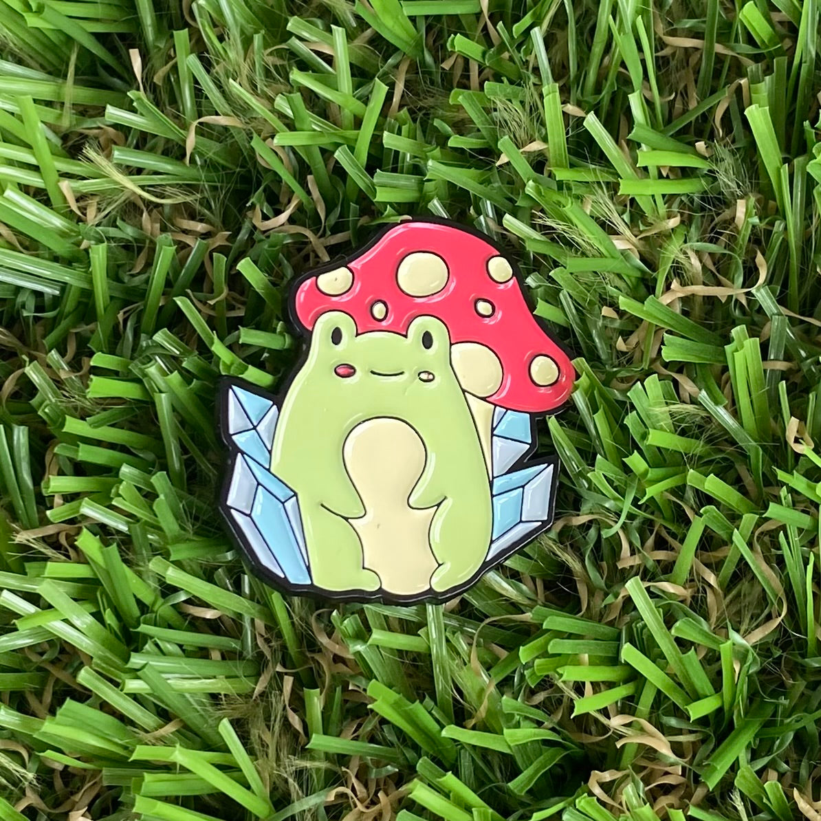 Crystal Frog Needle Minder