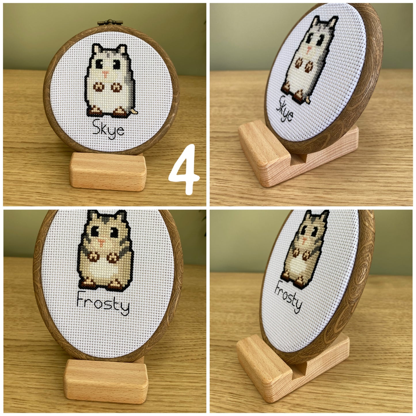 Cross Stitch/Embroidery Wooden Hoop Display Stand