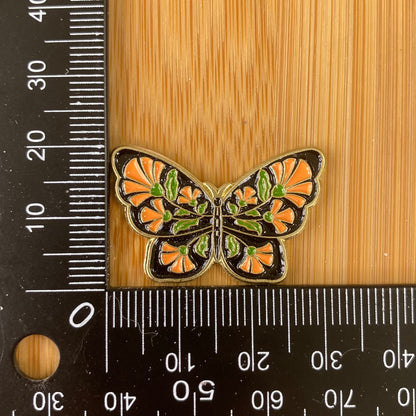 Orange Flower Butterfly Needle Minder