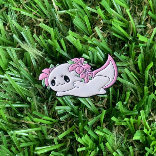 Pink Axolotl Needle Minder