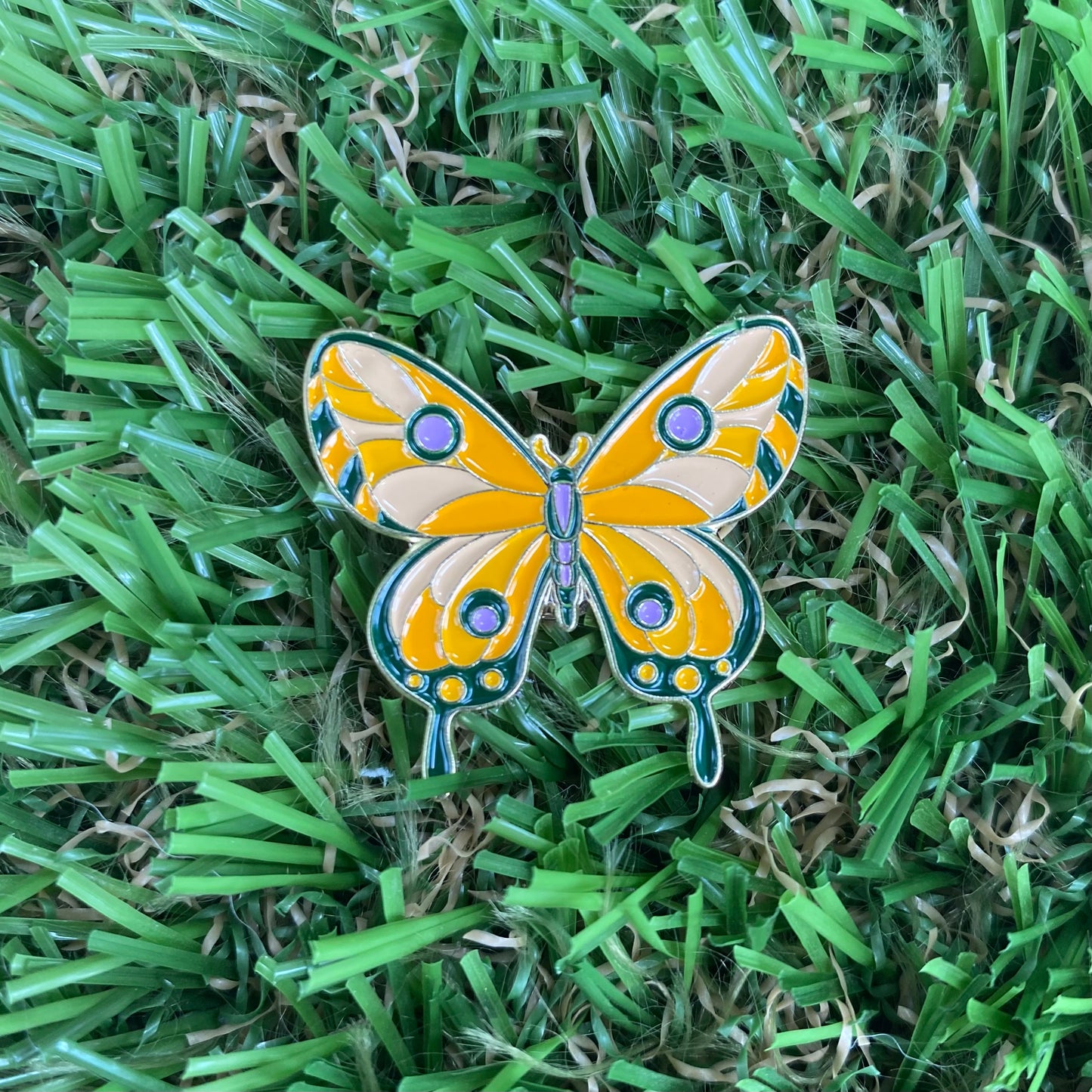 Orange Butterfly Needle Minder