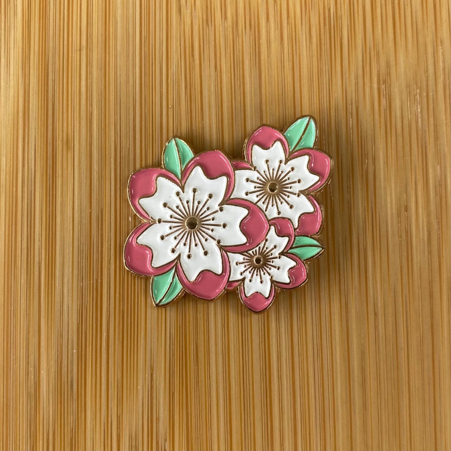 Pink & White Cherryblossom Needle Minder