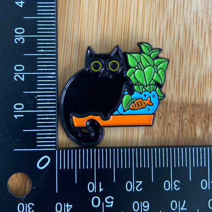 Cat & Fish Bowl Needle Minder