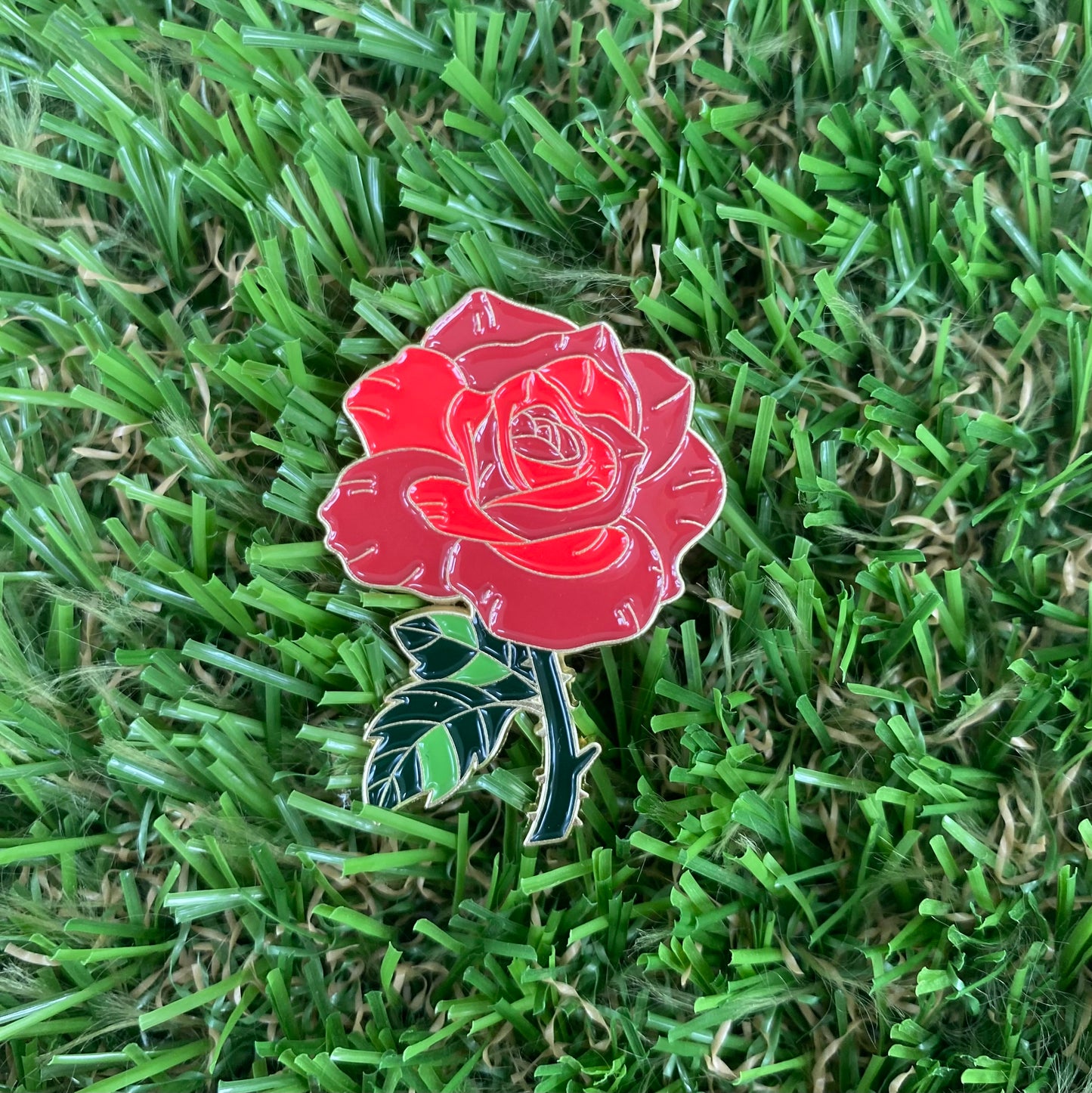 Large Red Rose Needle Minder