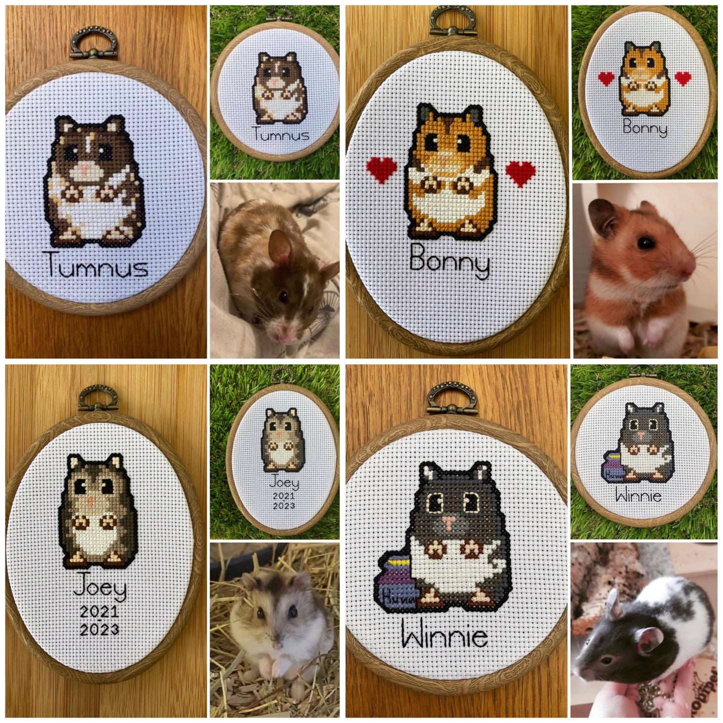 Customised Hamster Cross Stitch