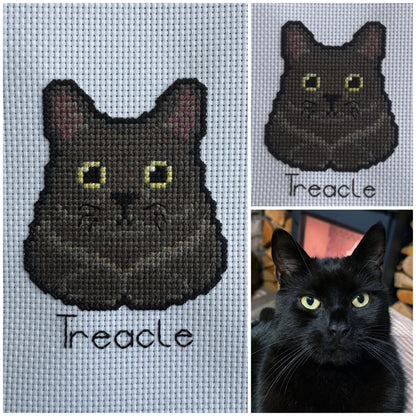 Customised Large Cat Cross Stitch