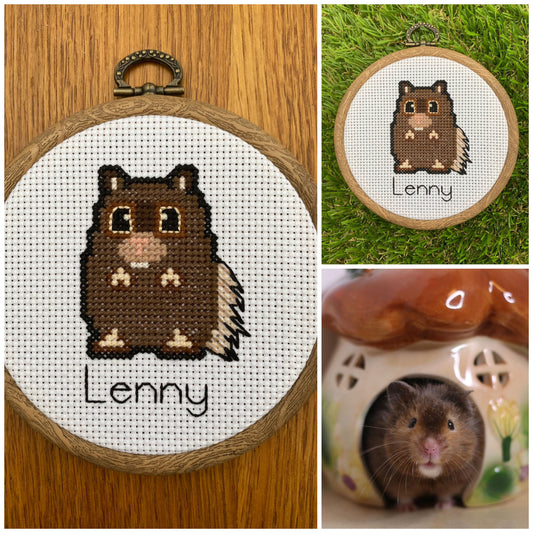 Customised Hamster Cross Stitch