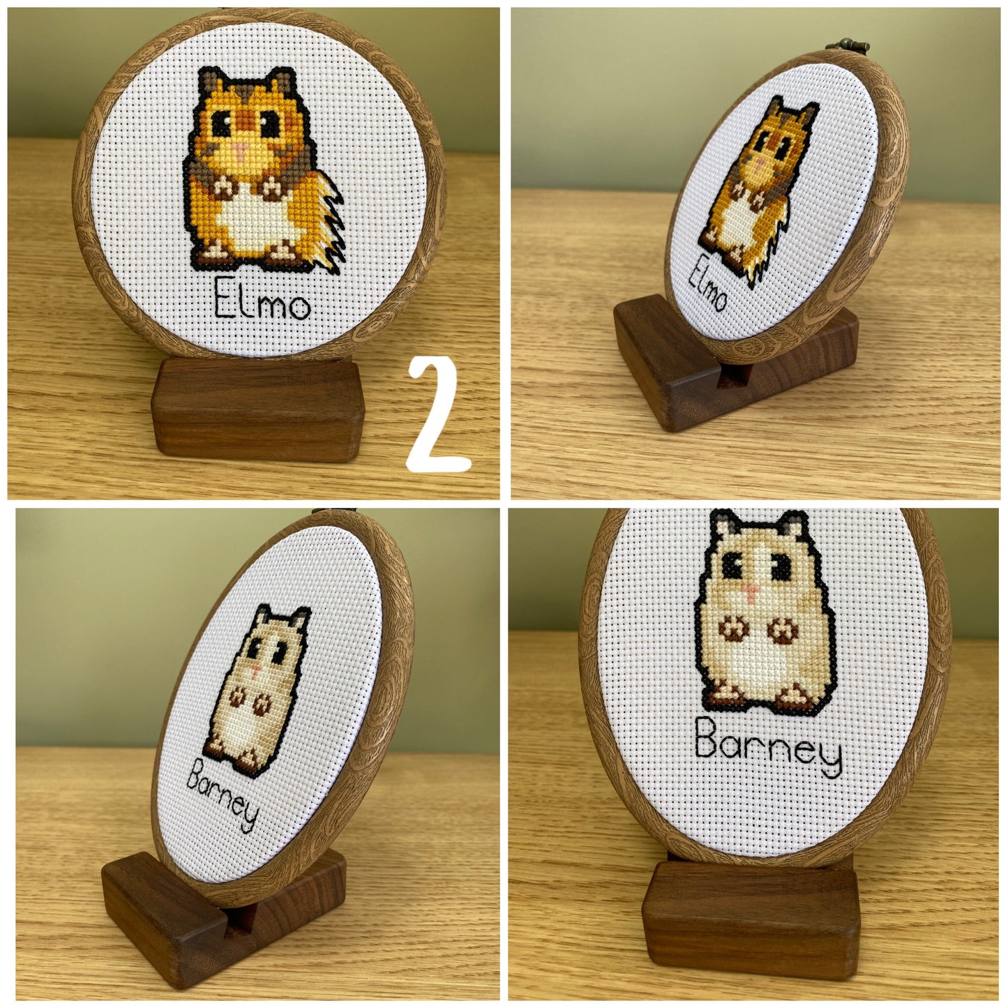 Cross Stitch/Embroidery Wooden Hoop Display Stand